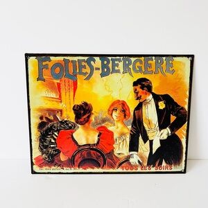 French Folies-Bergère Tin Sign – Cabaret Poster